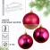 New Year's Christmas Balls “Everything will come true!”, For New Year, plastic, d = 8, 3 pcs., Wine color with gold