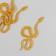 Decor "Golden Snake" Foam Glitter, 7 cm (set 6 pcs)