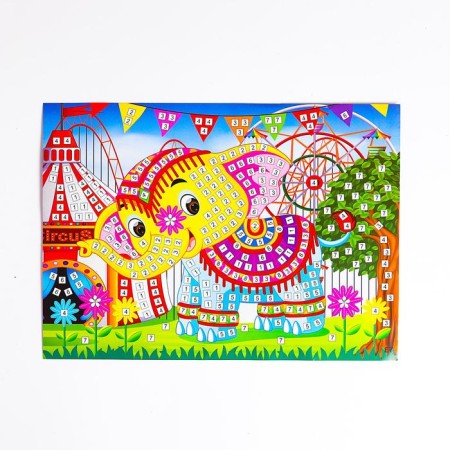 Mosaic Sticky "Good Elephant" sparkles, rhinestones-1