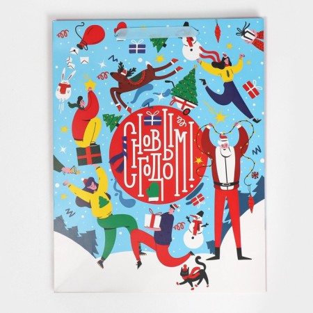 Laminated vertical "Fun", L 31 x 40 x 11.5 cm, New Year-7