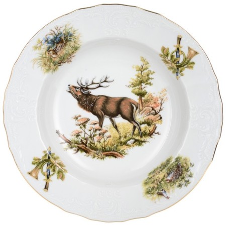 Deep plate Bernadotte "Hunting plots", 23 cm-3