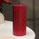 Candle "Relief", 7 × 15cm, red metallic