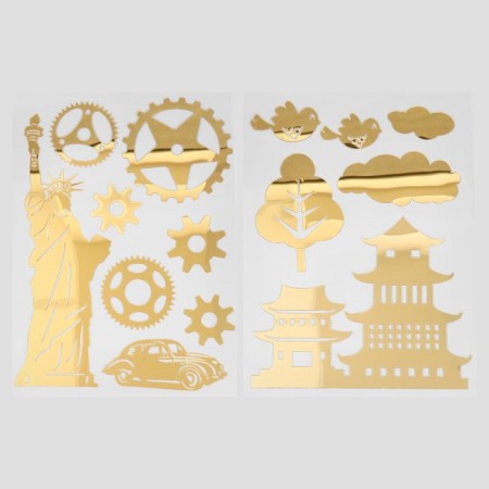Interior mirror sticker "Travel" MIX 31.5x41 cm