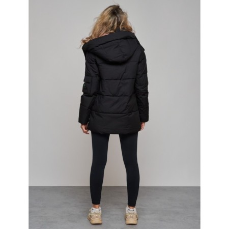 Winter jacket female, size 50, black color-3