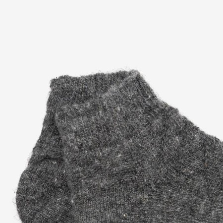 Woolen socks shortened, color dark gray pattern, size 25-1