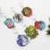 Wooden keychain "The best year", a mix of 6 pieces