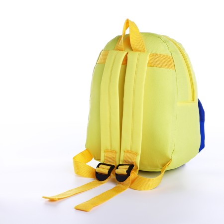 Children's backpack on lightning, 1 outer pocket, yellow color-3