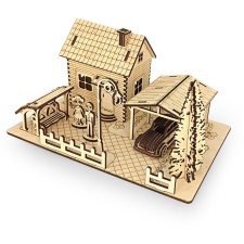 The team of wooden model 