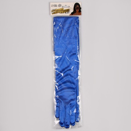 Carnival accessory - gloves 55cm, blue color-4