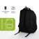 Youth backpack from textiles on lightning, 5 pockets, black/green color