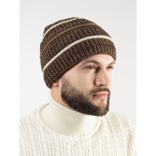 Male ISee hat, size 52-56, brown color, beige