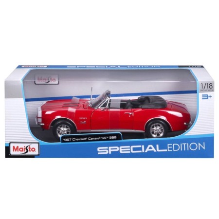 MASTO DIE-CAST 1967 Chevrolet Camaro SS 396 Convertible, 1:18, Red color-10