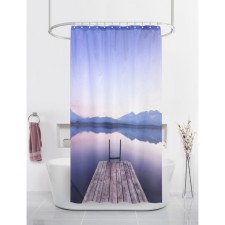 Bath curtains with Joy Home Calm rings, 180x200 cm