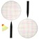 Set for playing Badminton Onlytop: 2 rackets, Volan, Mix colors