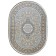 Oval carpet Mashad 1200 G129, size 250x350 cm