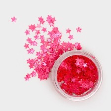 Глиттер фигурный звёзды розовые  0,5 г