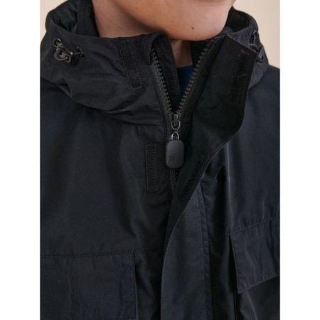 Windbreaker for boys, height 140 cm, black color-6