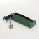 Key of zipper, length 16 cm, ring, carbine, green color