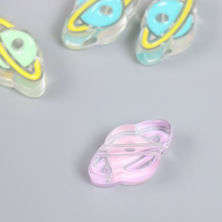 Busina plastic "Summer breeze. Saturn" Gloss Mix 2.2x1.8x0.8 cm-2