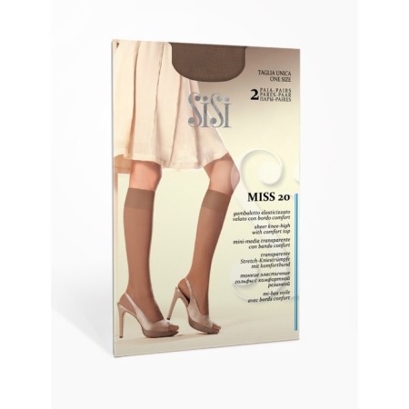 Sisi Miss 40 synthetic golfs, single size, Daino color, 2 pairs