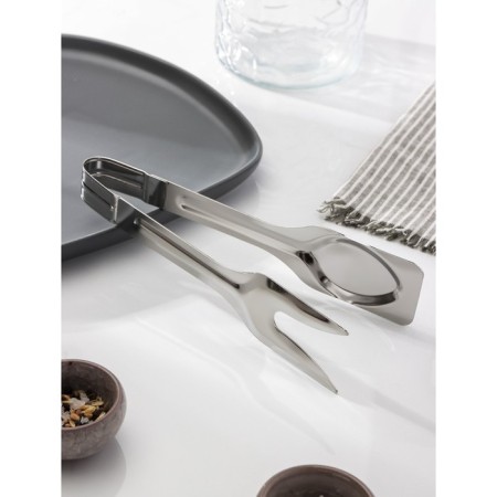 Barbecue forceps, welded, silver color-1