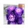 Soap roses, purple-white, set 24 pcs.