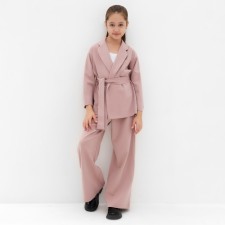 A set for a girl (jacket and trousers) Minaku: Partydress, dusty pink color, height 134 cm