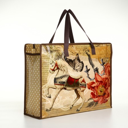 Lightning bag on lightning, beige color