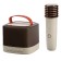 Mini Karaoke system T7, 5 W, microphone, 1800/800 mach, Jack 3.5, Type-s, RGB, beige