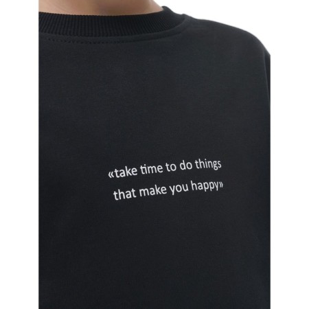 Sweatshirt for boys, height 146 cm, black color-3