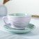 Tea couple "Elegant" 0.25l / 11x6.5cm + saucer 15cm, lavender
