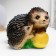 Piggy bank "Two hedgehogs" 18x15x14cm