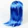 Carnival wig, long straight hair, blue color, 120 g