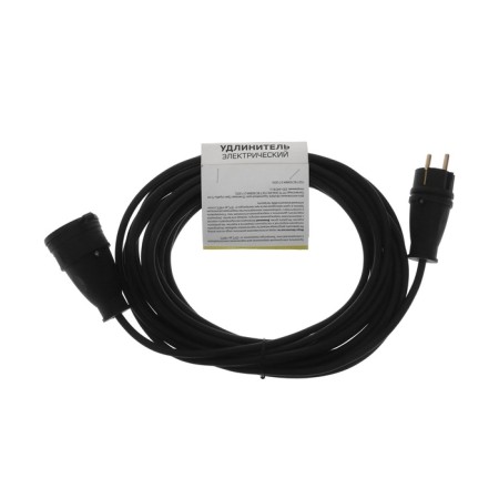 Frost -resistant extension cord Luazon Lighting Eco, 1 outlet, 10 m, 16 a, kg 3x1.5 mm2, s/k, IP44-5