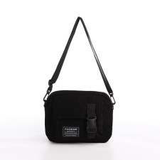 Youth bag with lightning, 1 outer pocket, black color