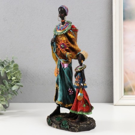 Souvenir Polystone "Africa. Mom and daughter" MIX 10x14x31.5 cm-3