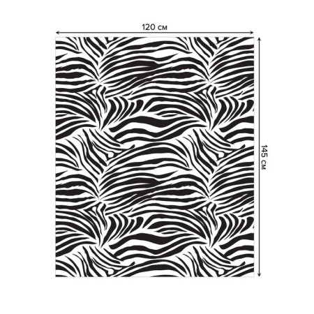 The tablecloth “Pastbyshny Zebr”, rectangular, Saten, size 120x145 cm-1
