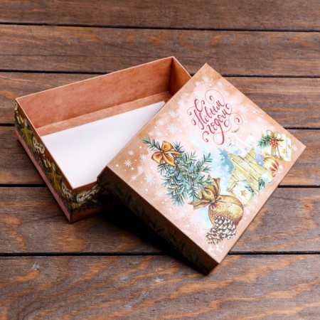Gift box team "Bag with a Christmas tree", 21 x 15 x 5.7 cm-4