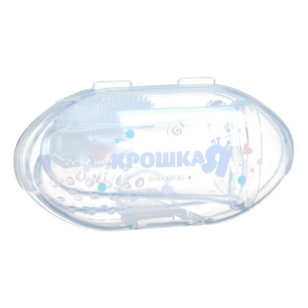 Children's toothbrush 2 pcs per finger, in a transparent container, silicone-1