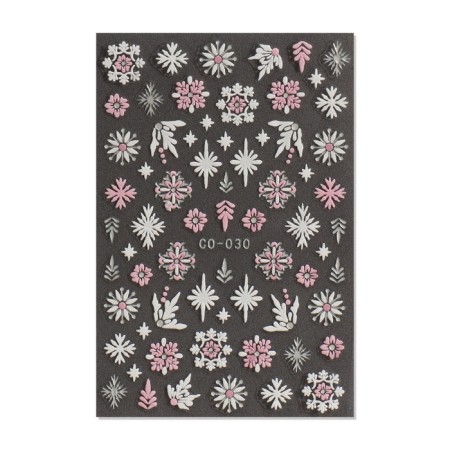 Nail stickers 9.5*6.5cm snowflakes CO-030 BEL/Rose volume Subway qf-3