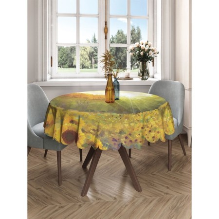 The tablecloth “Sunflower at dawn”, round, Saten, d = 150 cm-2