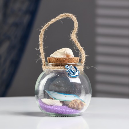 Souvenir in the bottle "shells" 7*7*6cm, mix-1