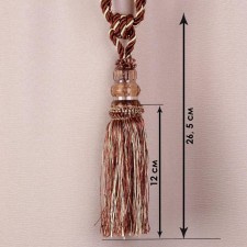 Curtains “Three Crystal” curtains, 50 ± 1 cm, brown-beige color