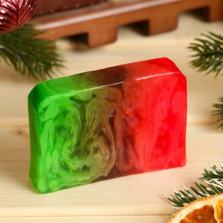 SPA soap - care for a bathhouse and sauna "Happy New Year" apple, Dobroparov 80 grams-1