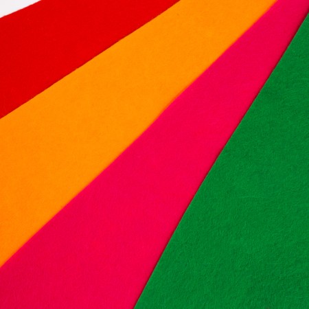 Set of scrap for needlework, felt, thickness 1 mm, 4 colors, 50 × 50 cm