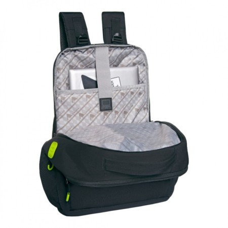 Youth backpack 45 x 31 x 12 cm, ergonomic back, Across M-4, black/yellow M-4-3-4