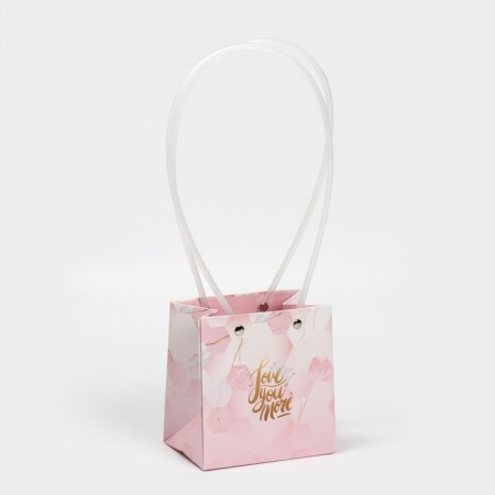 Moisture -resistant packet for flowers Love You More, 11.5 x 12 x 8 cm-3