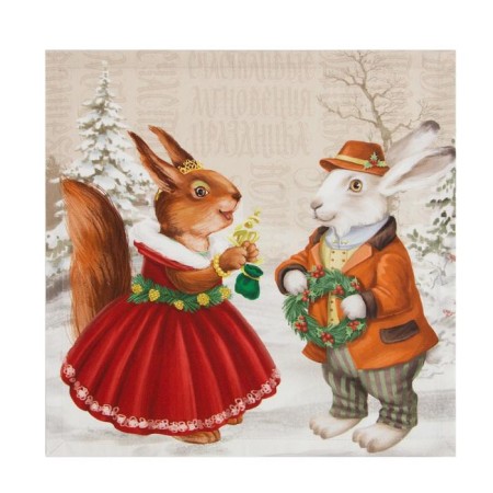New Year's set of napkins Ethel Winter Holidys, 40x40cm 4 pcs-5