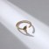 Ring "Mermaid" tail, color gold, dimensionless