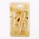 Candle for the cake figure "Oval" Golden "4", large, 5.5 cm